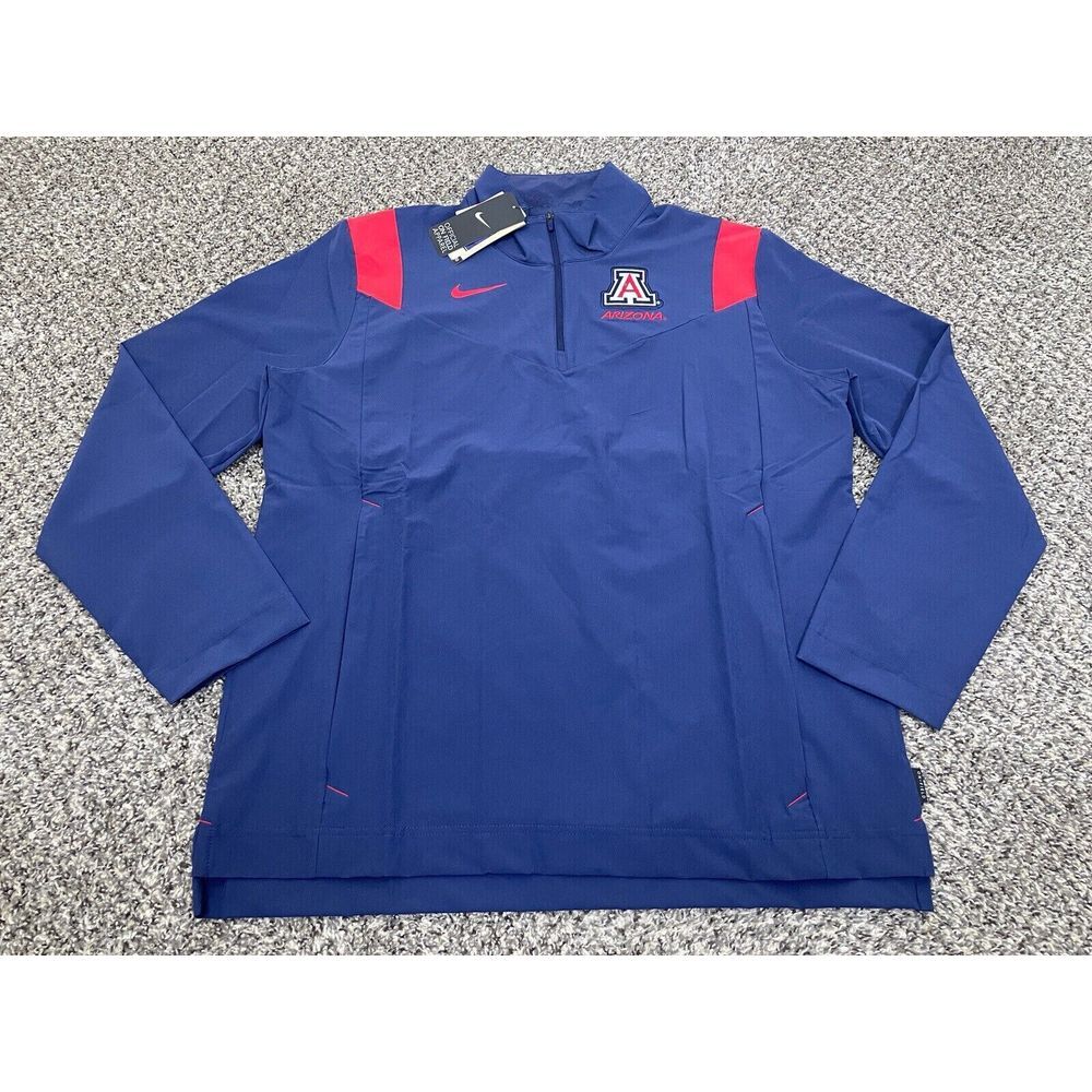 Nike Arizona Wildcats Mens M 1/4 Zip Lightweight Coach Jacket DN6168 Navy LS $85